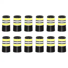Unique Bargains - Golf Ferrules, 25 mm Taper Tip Shaft Iron Ferrules Durable CAP Protector, 12pcs & 0.37" - Fits Club Repair/Maintenance - Yellow
