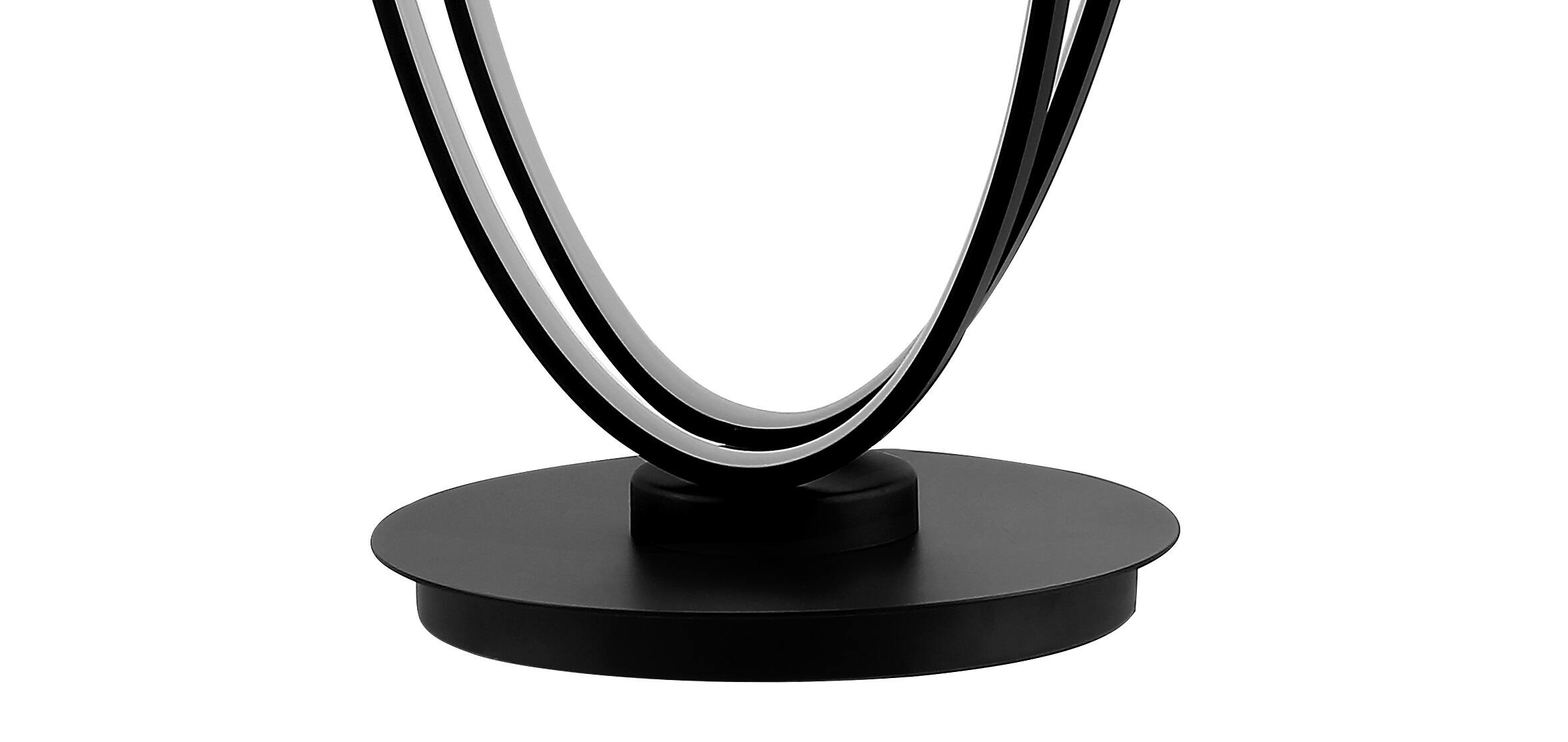Alt View 3. Jonathan Y - Looper 47" Metal Modern Contemporary Oval Dimmable Integrated LED Floor Lamp, Black - Black.
