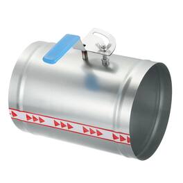Unique Bargains - 6 Inch HVAC Duct Damper Manual Volume Backdraft Damper Metal Adjustment Airflow Control Valve for Ventilation System - Silver
