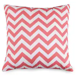 Majestic Home - Pillow 24x24 Chevron Coral - Pink