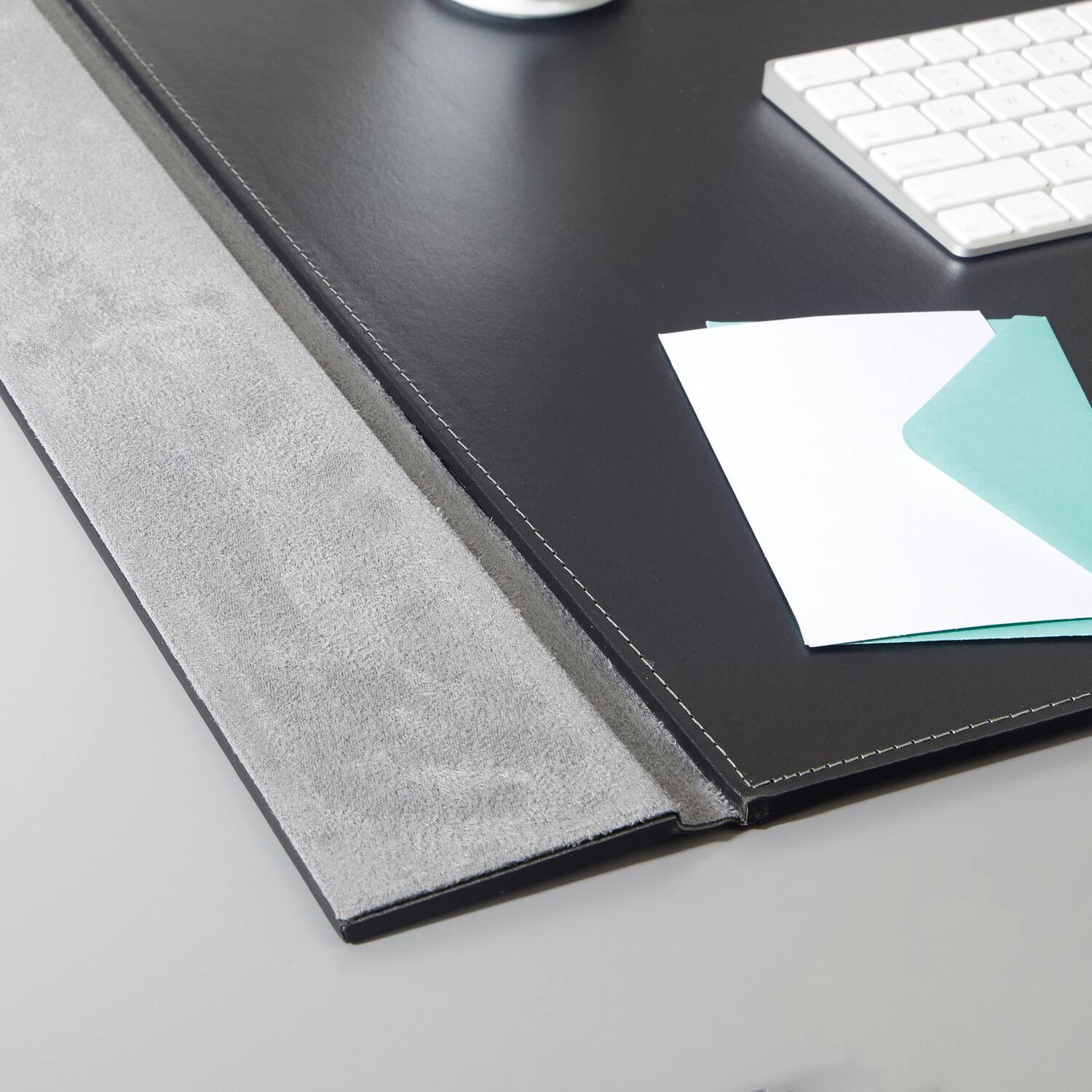 Alt View 5. Artistic - Leatherette Desk Pad with Fold-out Side Rails for Professionals, 24" x 19".