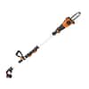 Front. WORX - 20V 8" Cordless Pole Chainsaw with Auto Tension (1 x 2.0 Ah Battery and 1 x Charger) - Black.