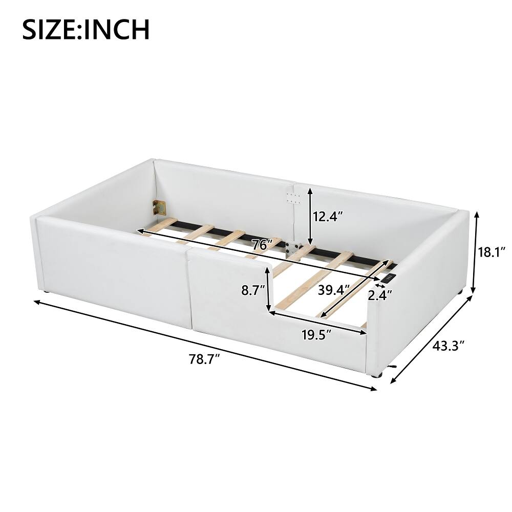 SIZE: INCH  
12.4" 76" 18.1" 8.7" 39.4" 2.4" 78.7" 19.5" 43.3"