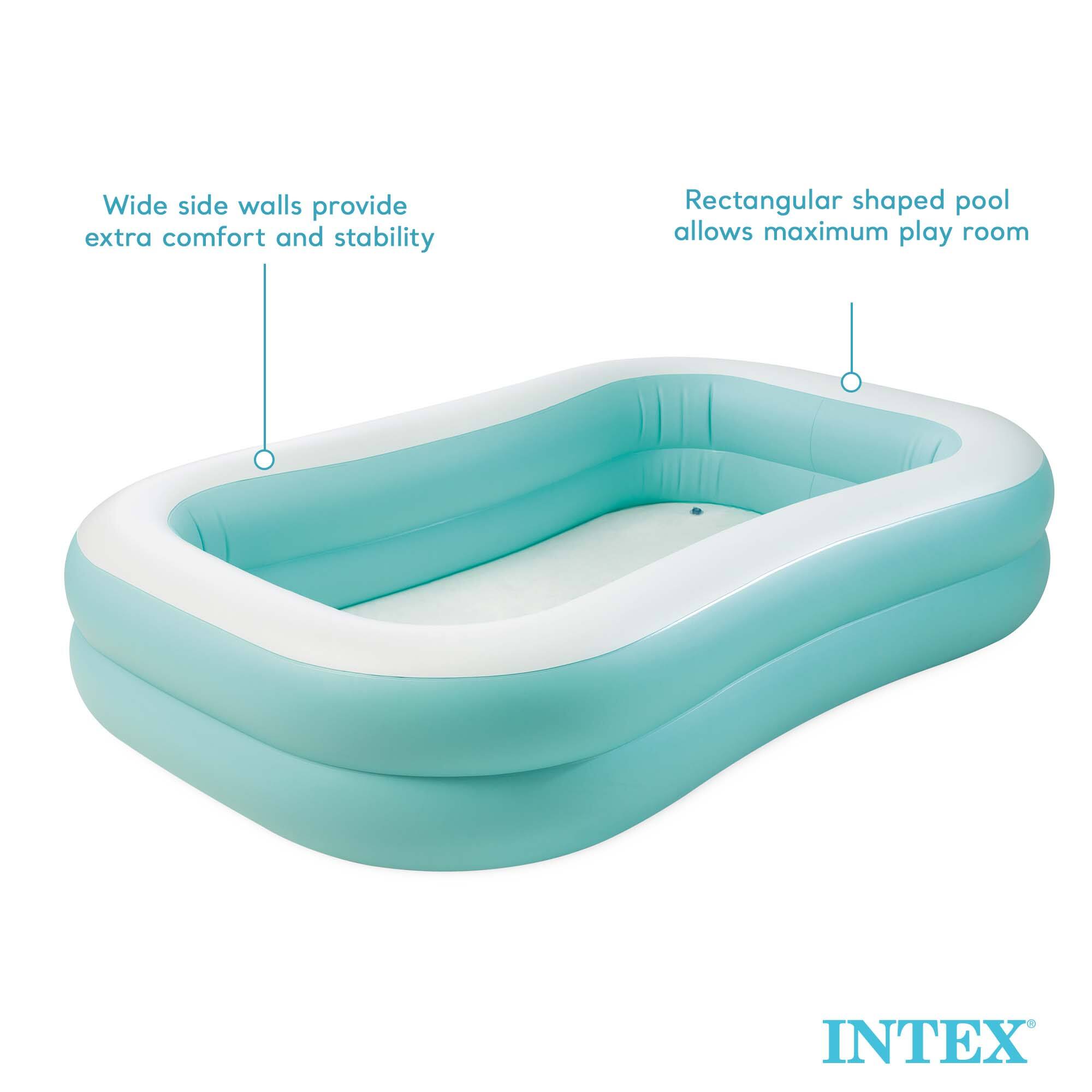 Wide side walls provide extra comfort and stability

Rectangular shaped pool allows maximum play room

INTEX