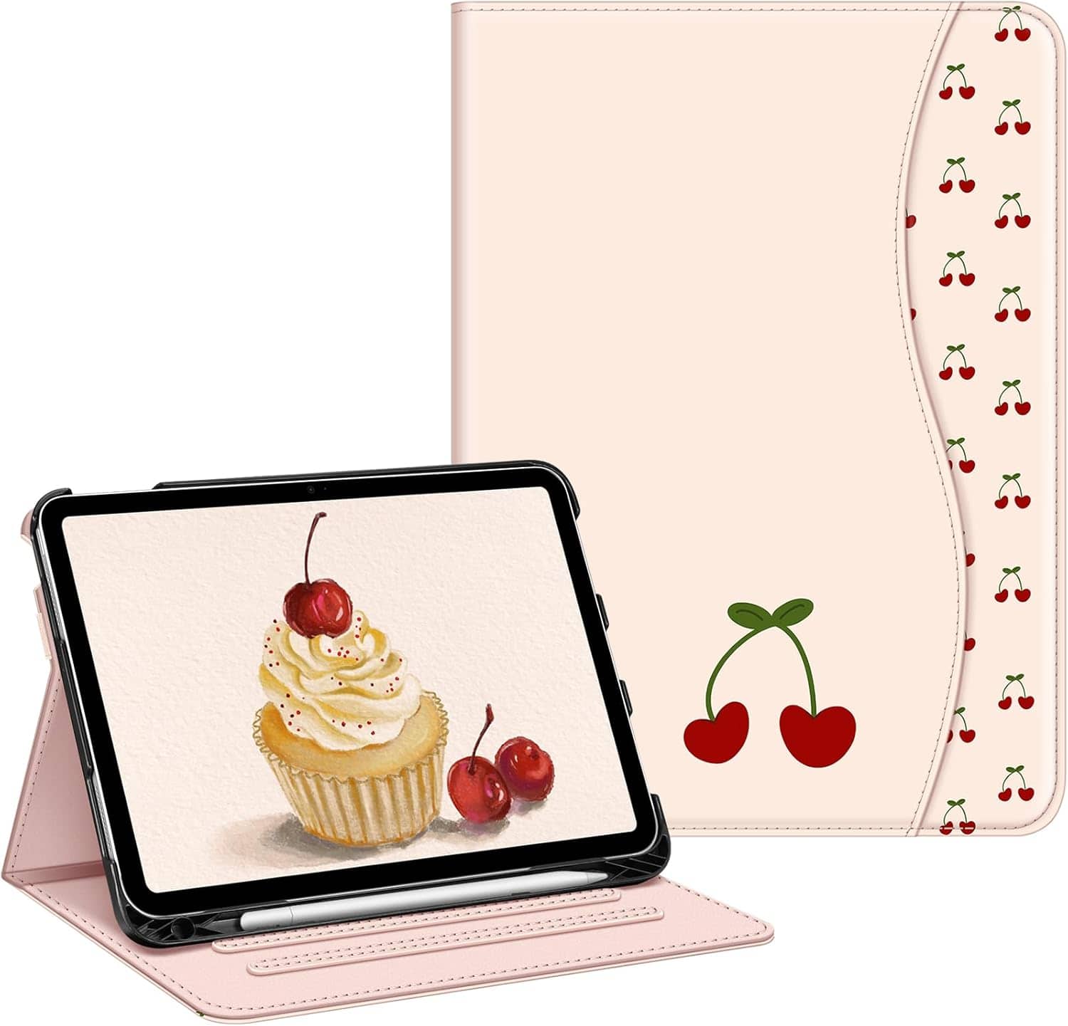 Fintie - Folio Case for iPad (A16) 11-inch 2025 and iPad 10th Gen 10.9 inch 2022, Multi-Angle Viewing Protective Stand Cover - Coquette Cherries price history on PriceWatchPro
