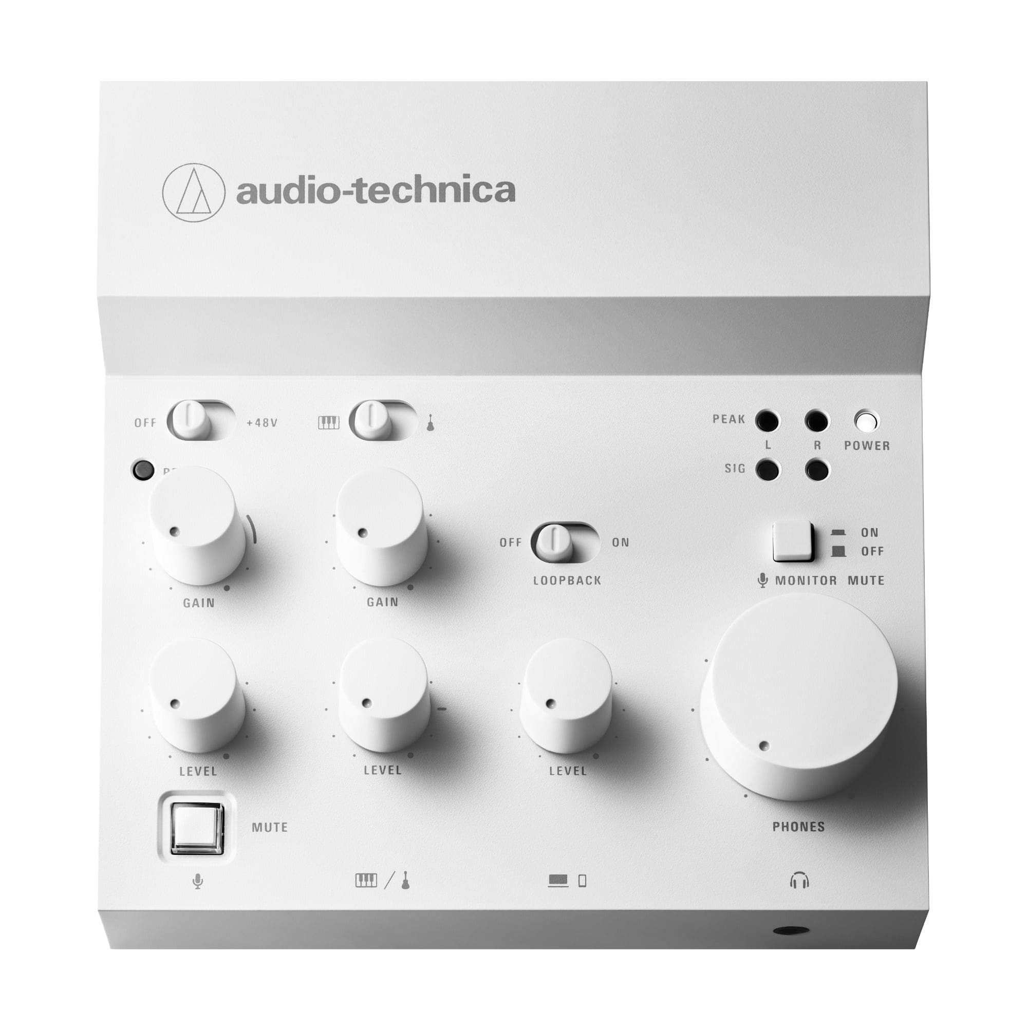 Audio-Technica - AT-UMX3 USB Desktop Audio Mixer, White