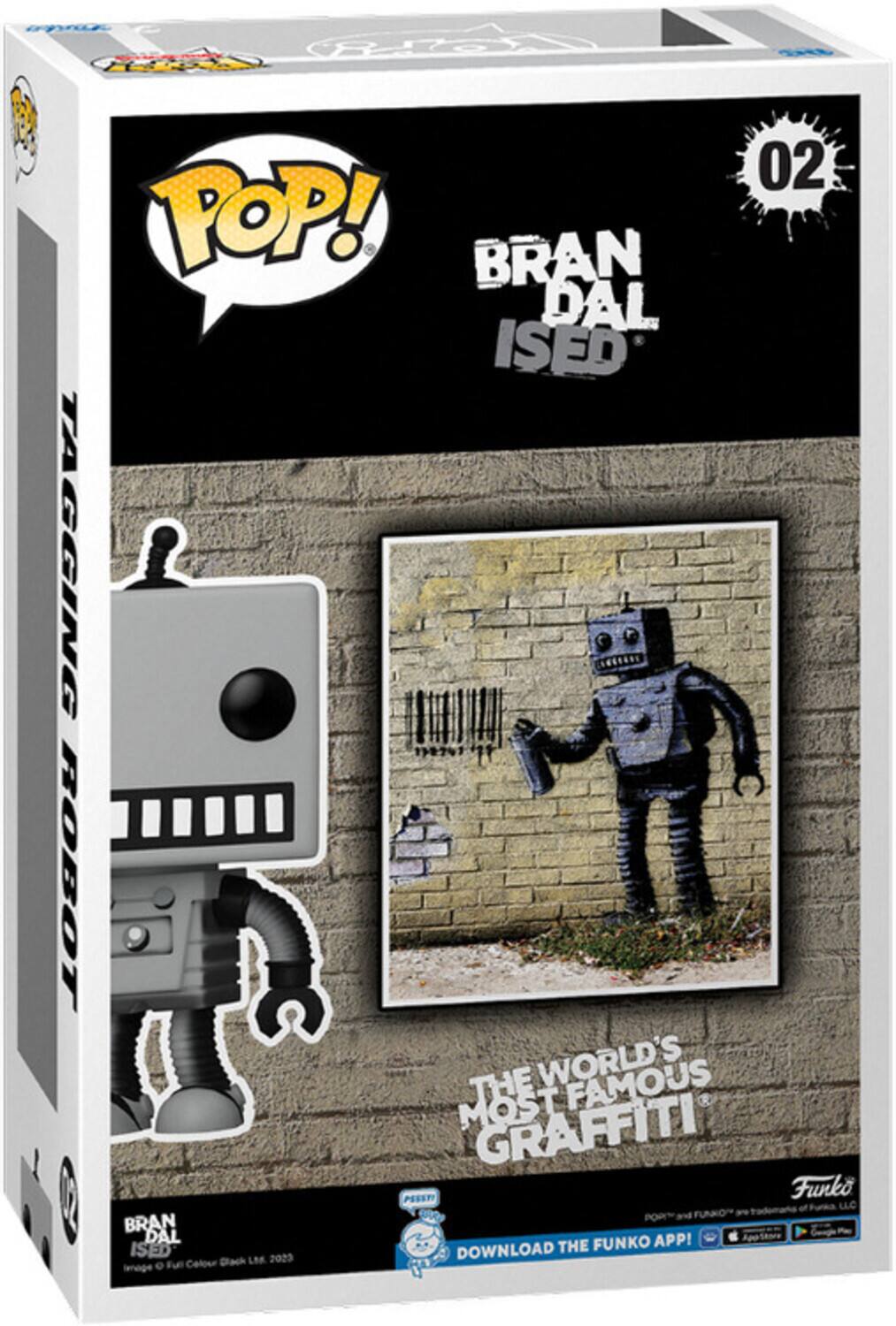 POP! BRAN DAL ISED TAGGING R0B0T THE WORLD'S MOST FAMOUS GRAFFITI 02 PESSTY Funko Le FUNKO BRAN DAL FUNKO APP! DOWNLOAD THE Celour Clack LMA 2023 lmoge e Ful