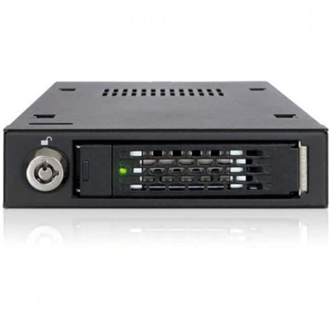 Icy Dock - MB601VK-B Drive Bay Adapter for 3.5" - U.2 (SFF-8639) Host Interface Internal - Matte Black - 1 x Total Bay - 1