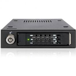 Icy Dock - MB601VK-B Drive Bay Adapter for 3.5" - U.2 (SFF-8639) Host Interface Internal - Matte Black - 1 x Total Bay - 1