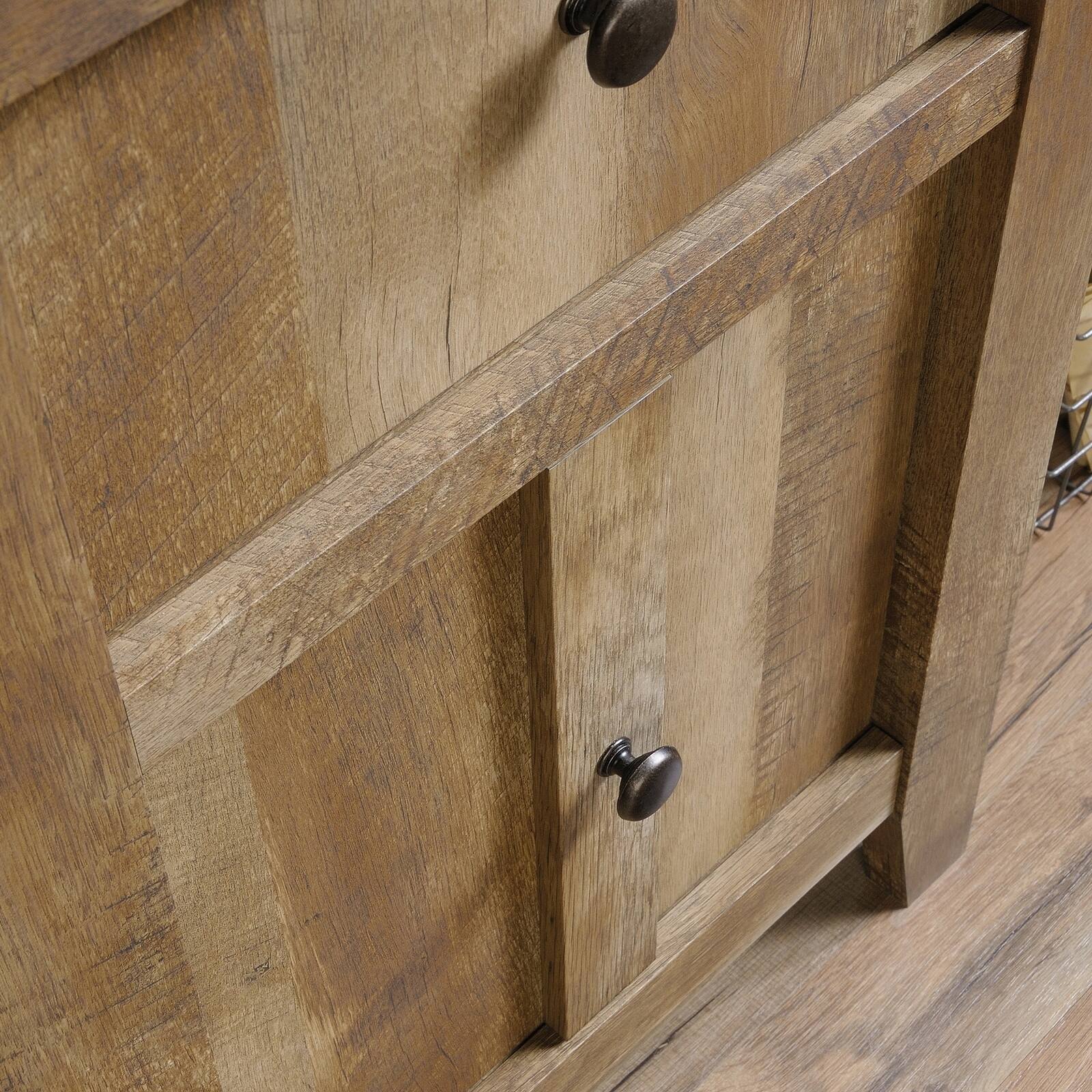 Back. Spaco - 53" Compact Desk, 2 Smooth Drawers, Brown, Home Study Gaming - Brown.