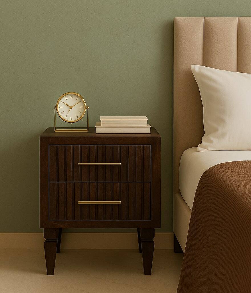 Alt View 2. Artisan Furniture - Artisan Furniture Solid Wood Belmont 2 Drawer Nightstand - Brown.