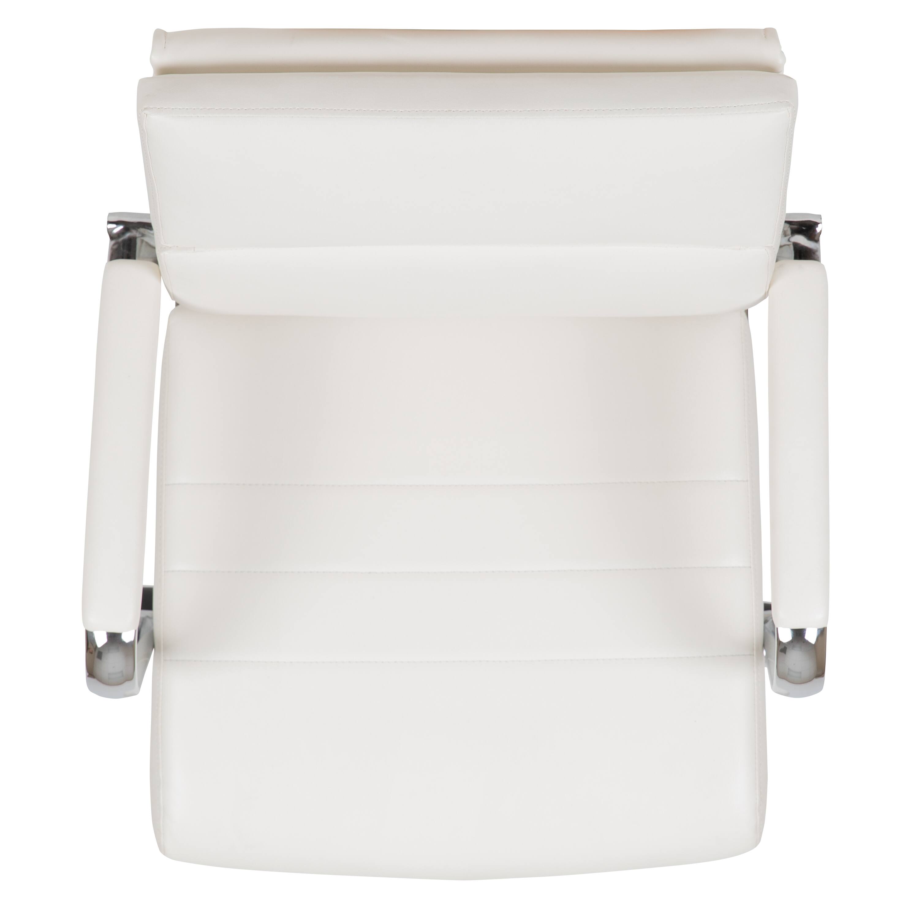 Alt View 8. Emma + Oliver - Mid-Back LeatherSoft Contemporary Panel Executive Swivel Office Chair - White.
