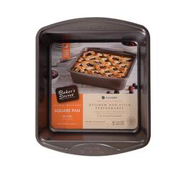 Baker's Secret - Square Pan Non-stick 2.2"x8.6"x10.4" Classic Line Carbon Steel - Dark Gray