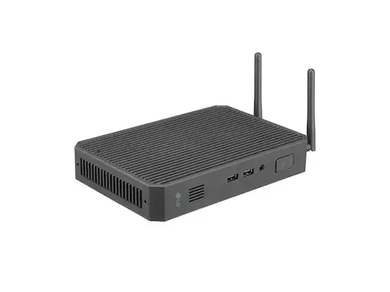 Front. LG - LG Thin Client Box, Intel PENTIUM Quad CORE, 8GB DDR, 16GB EMMC, DP, USB2.0, USB - Black.