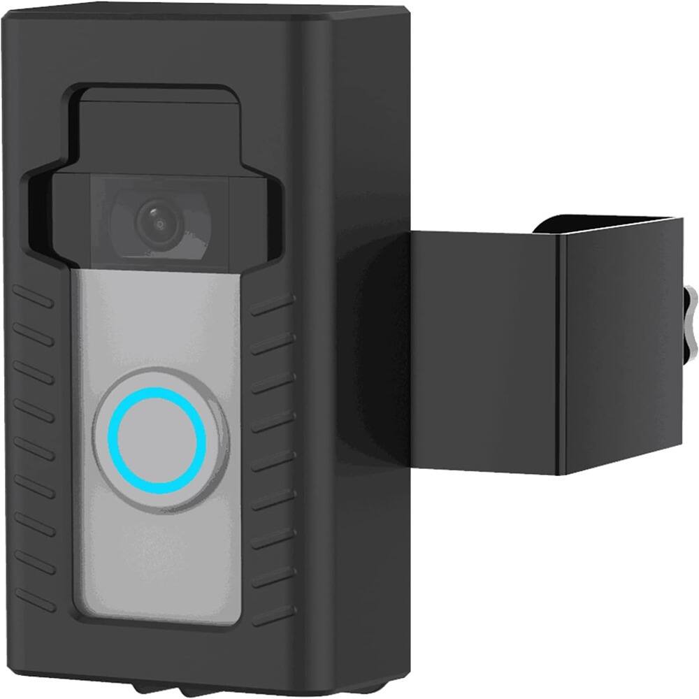 Front. Schertz - Anti-Theft No-Drill Doorbell Mount for Video Doorbell - Black.