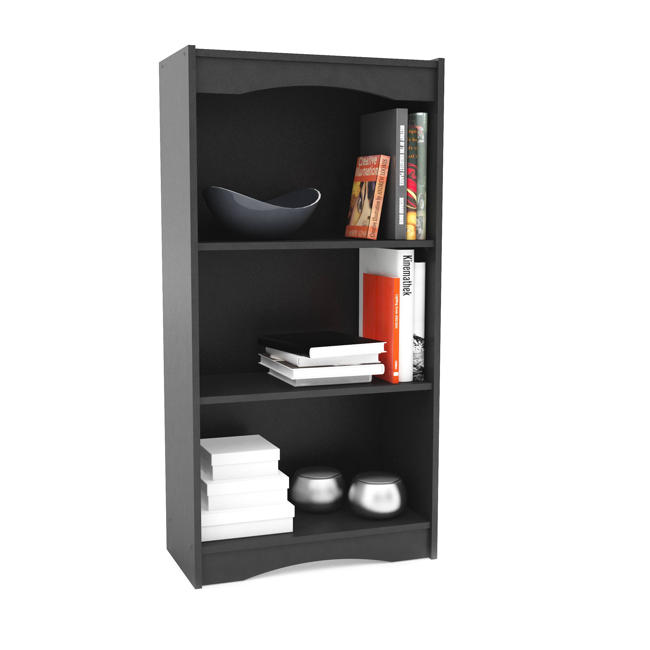 Alt View 11. CorLiving - Hawthorne Collection 3 Shelf Floor-Standing Bookcase - Black.