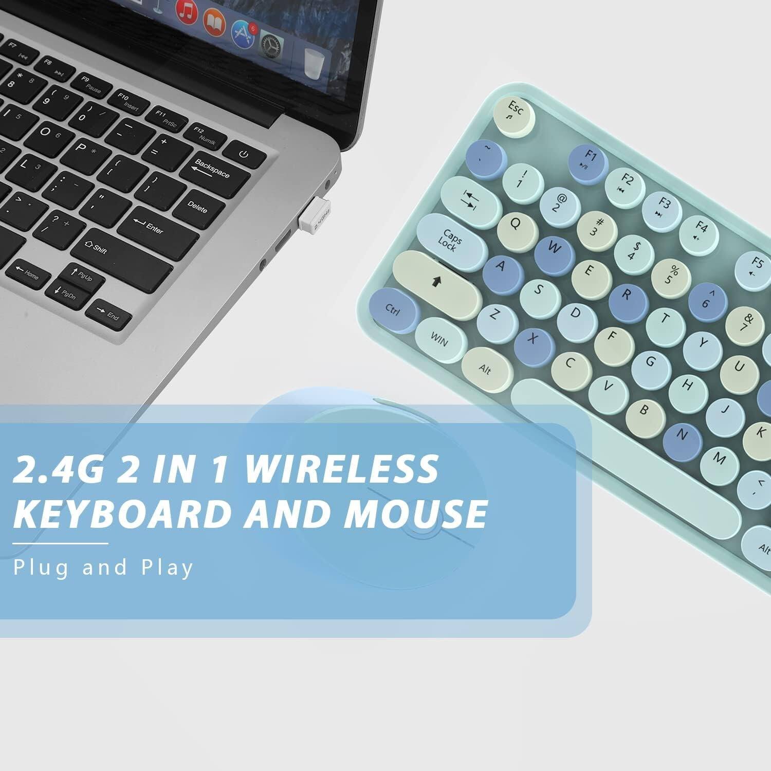 2.4G 2 IN 1 WIRELESS KEYBOARD AND MOUSE  
Plug and Play