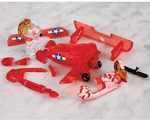 Alt View 10. Peanuts - Peanuts Snoopy Flying Ace 39 Piece 3D Crystal Puzzle - Red.