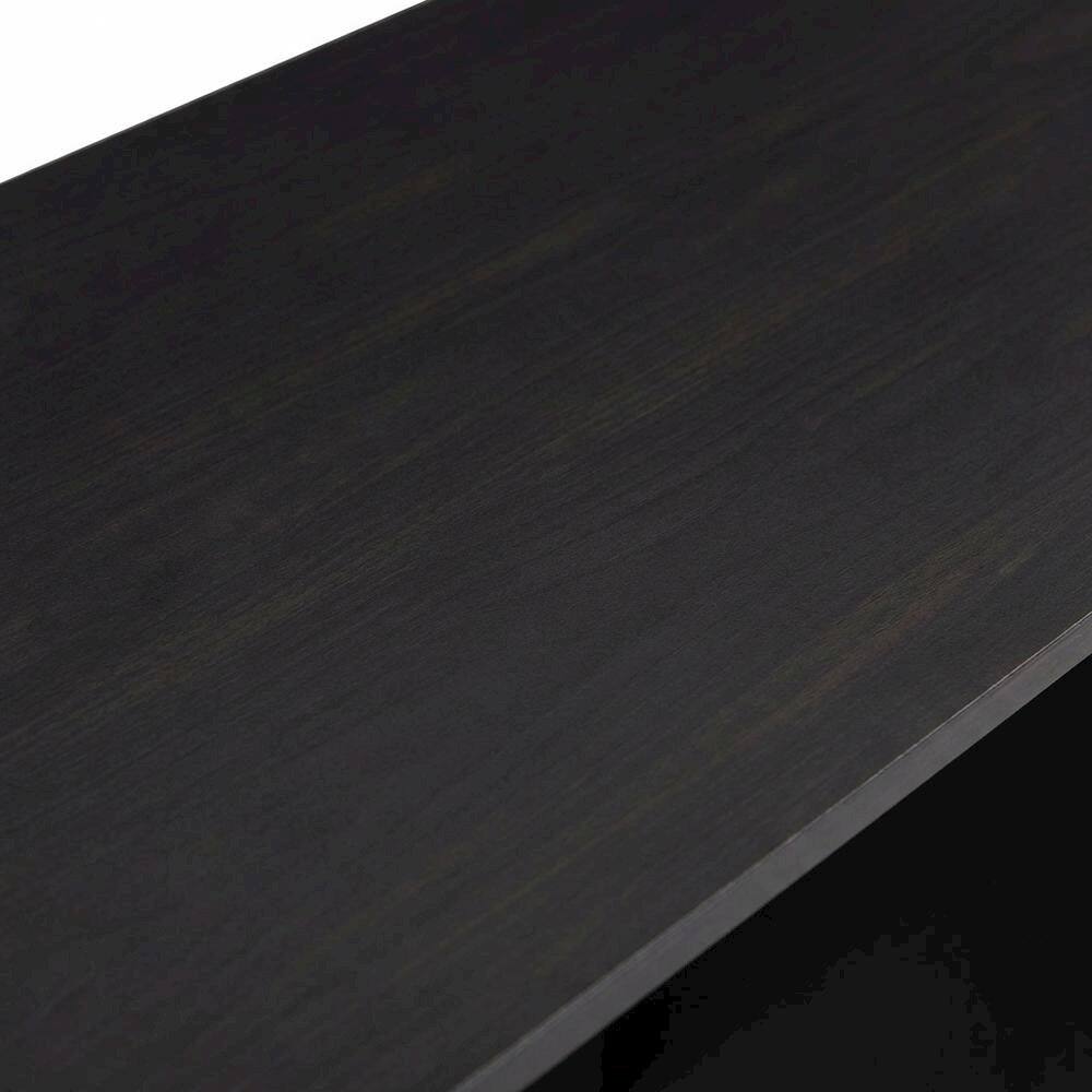 Alt View 1. BisonOffice - Black compact computer study desk with sturdy design and space-efficient layout - Black.