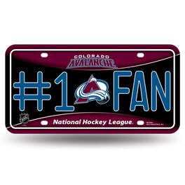Rico Industries - Colorado Avalanche #1 Fan Metal License Plate Tag - Number One! Let's Go - Multi