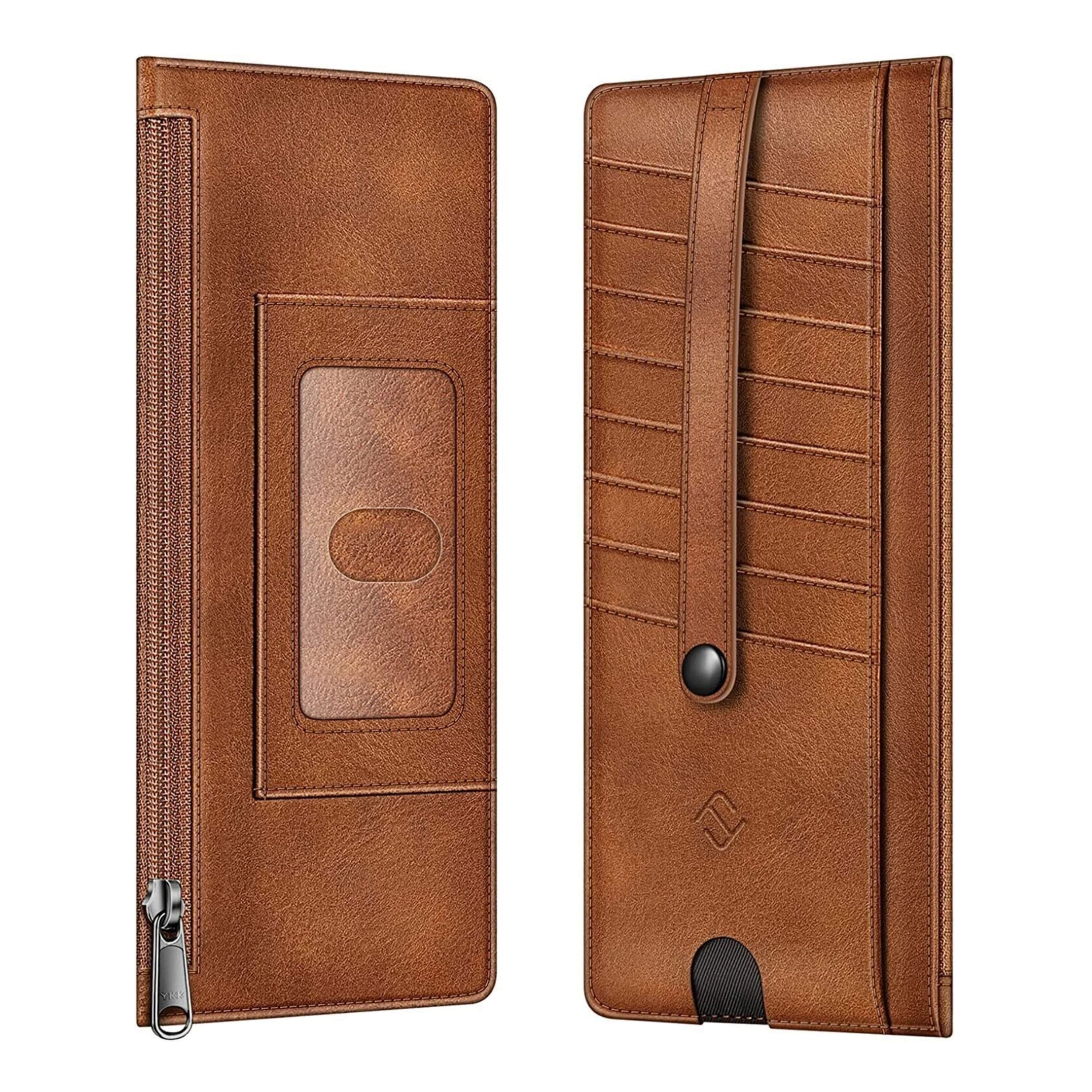 Kitcheniva - RFID Blocking Slim Credit Card & Change Wallet Holder Pouch - Brown price history on PriceWatchPro