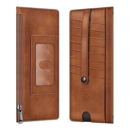 Kitcheniva - RFID Blocking Slim Credit Card & Change Wallet Holder Pouch - Brown