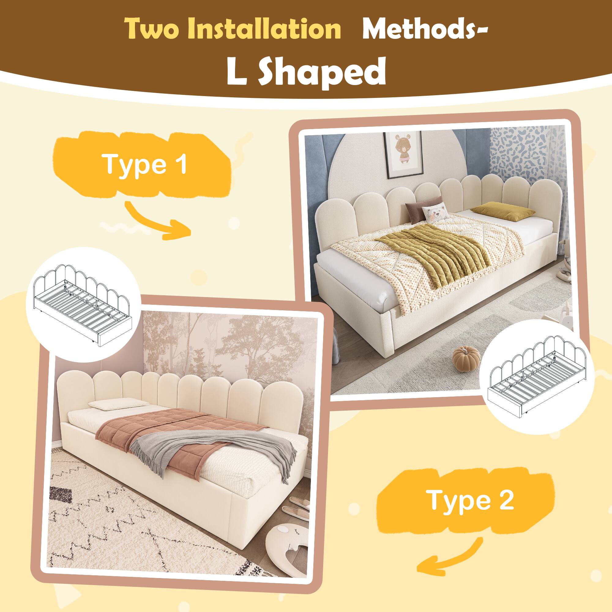 Two Installation Methods- L Shaped  
Type 1  
Type 2