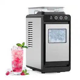 Electactic - Portable Countertop Bullet Ice Maker 26.5 lbs/Day - Steel