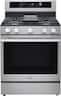 LG - 30-in Wide 6.3 Cu. Ft. Freestanding Gas True Convection Smart Range with 5 Burners, Air Fry and UltraHeat 20K Burner - Stainless Steel