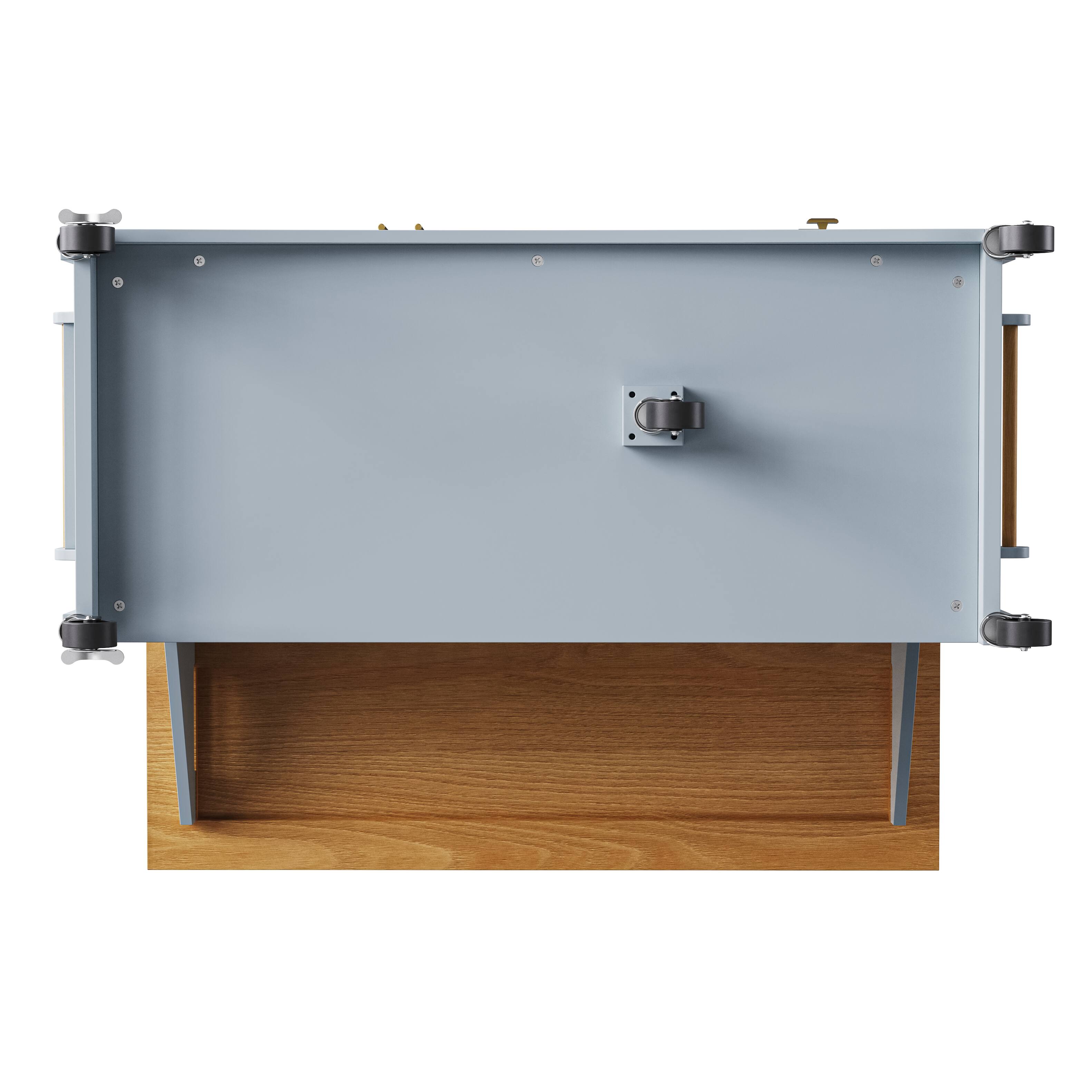 Alt View 6. PexFix - 52" Kitchen Island with Drop Leaf & Spice Rack - Rolling Cart with 5 Drawers, 2 Doors, Towel Rack & Adjustable Shelf - Gray.