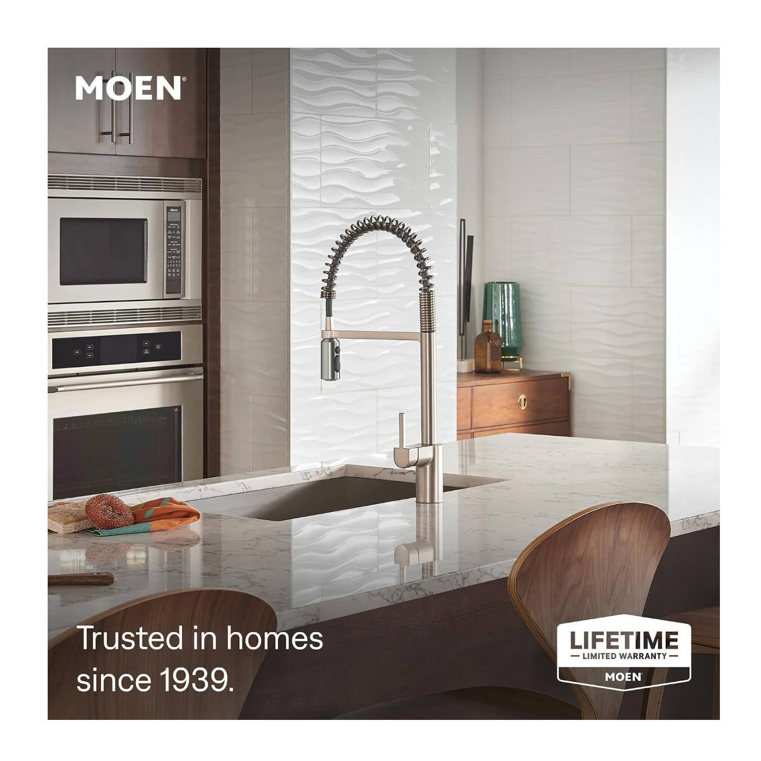 MOEN  
Trusted in homes since 1939.  
LIFETIME LIMITED WARRANTY MOEN
