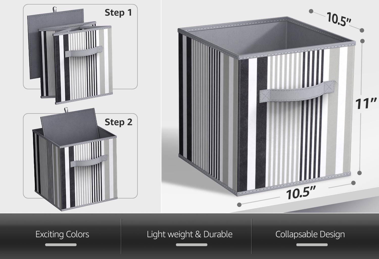 Step 1  
Step 2  

10.5"  
11"  

Exciting Colors  
Light weight & Durable  
Collapsible Design