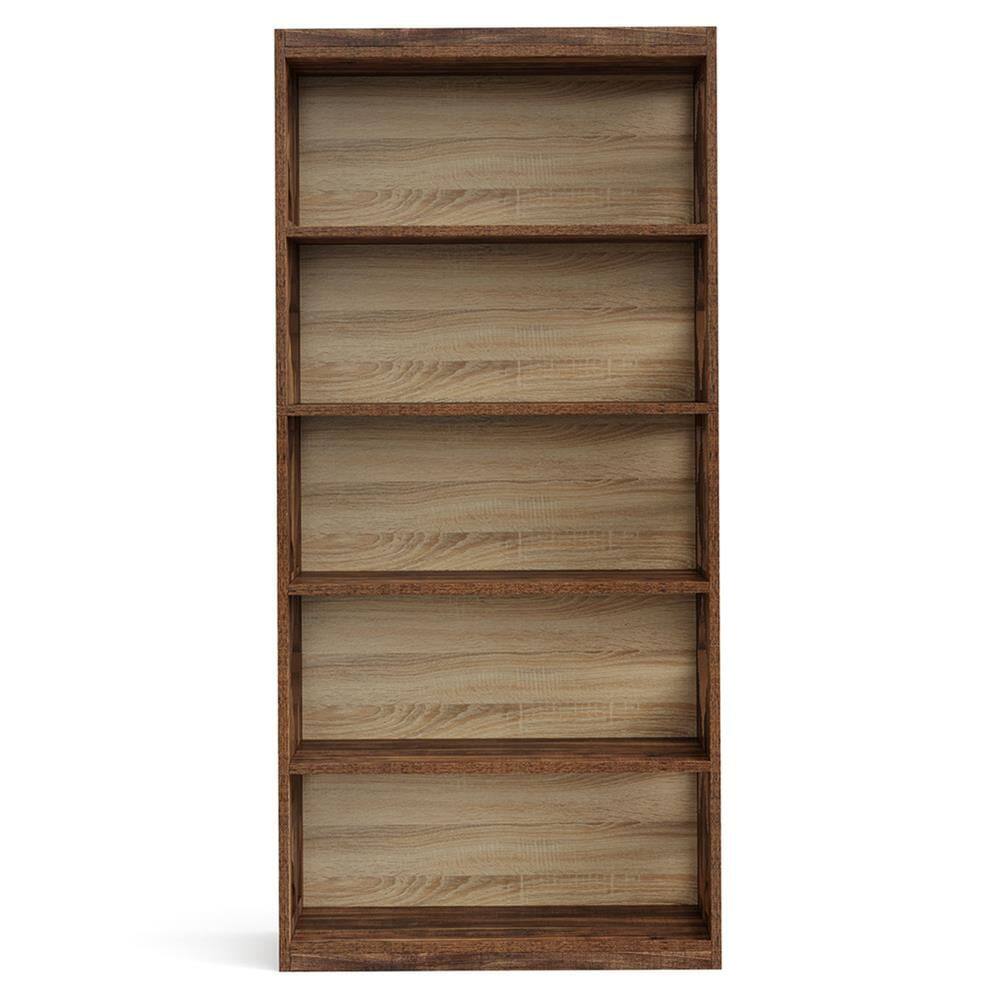 Left. Kadyn - Kadyn Bookshelf, Storage Shelf, Bookcase,6-Tier Bookshelf, 70-Inch Wood Bookcase with Storage Shelves,Brown - Brown.