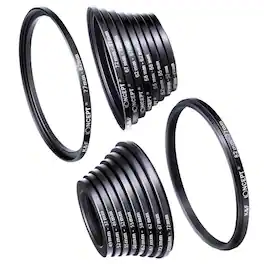 K&F Concept - Filter Ring Adapter Set with 9x Step-Up Ring and 9x Step-Down Ring, 18-Pack