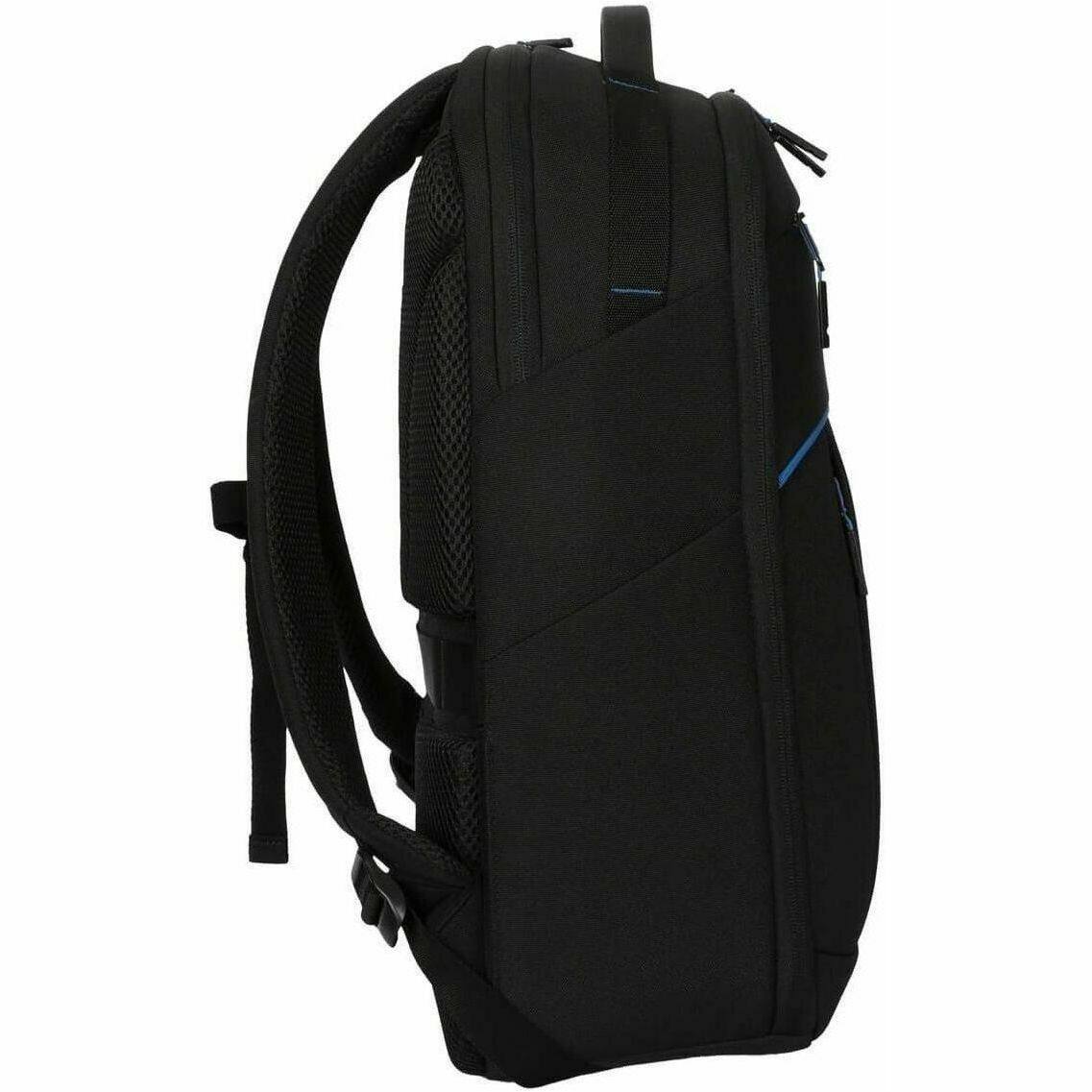 Alt View 4. Targus - Targus Coastline EcoSmart TBB643GL Carrying Case (Backpack) for 15" to 16" Notebook - Black - TAA Compliant - Impact - Black.