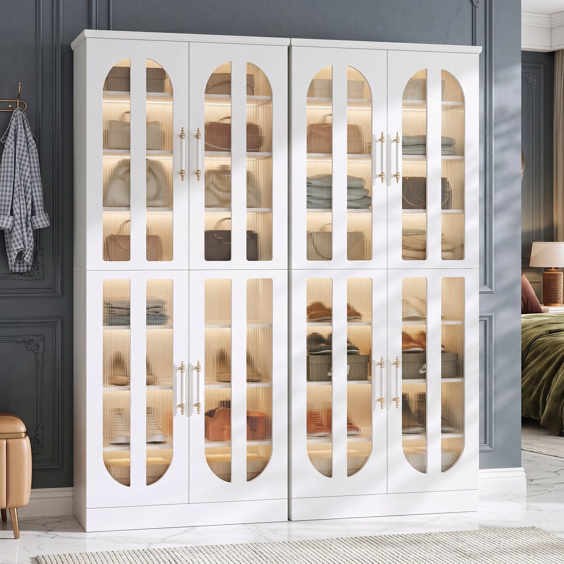 Alt View 3. Tribesigns - Office Storage Cabinet, For Everyday Organization in Workspaces and Office Reception Areas - White.