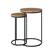 Front. CorLiving - Fort Worth Nesting Side Table - Light Brown.