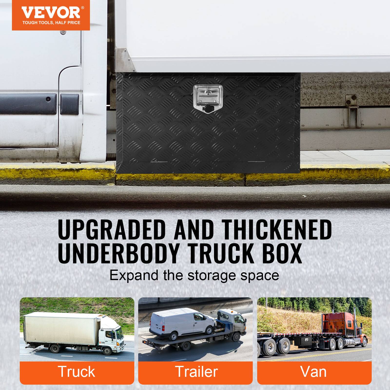 VEVOR TOUGH TOOLS, HALF PRICE UPGRADED AND THICKENED UNDERBODY TRUCK BOX Expand the storage space Truck Trailer Van