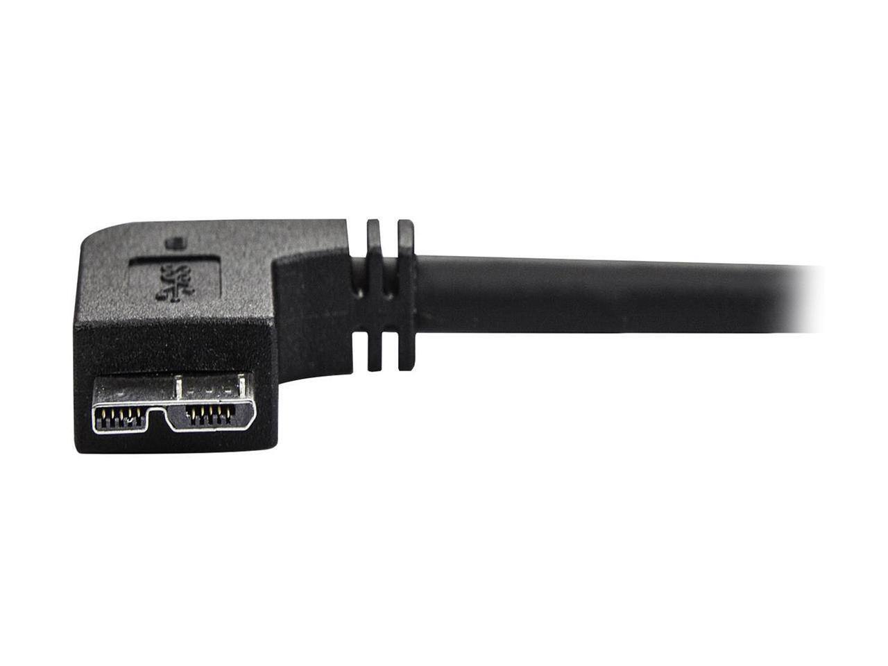 Alt View 1. StarTech.com - StarTech.com 0.5m 20in Slim Micro USB 3.0 Cable - M/M - USB 3.0 A to Right-Angle Micro USB - USB 3.1 Gen 1 (5 Gbps).
