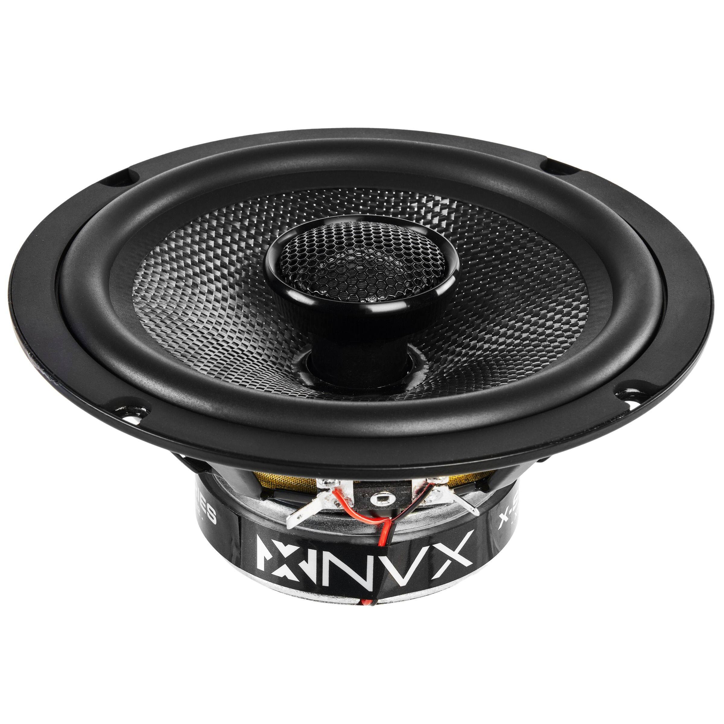 Alt View 10. NVX - XSP652 600W Peak (200W RMS) 6.5in X-Series 2-Way Coaxial Speakers with Carbon Fiber Cones and 25mm Silk Dome Tweeters.