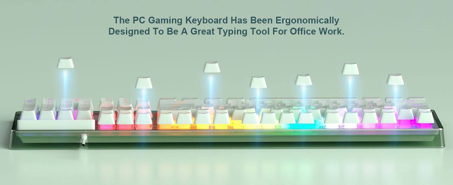 The PC Gaming Keyboard Has Been Ergonomically Designed To Be A Great Typing Tool For Office Work.