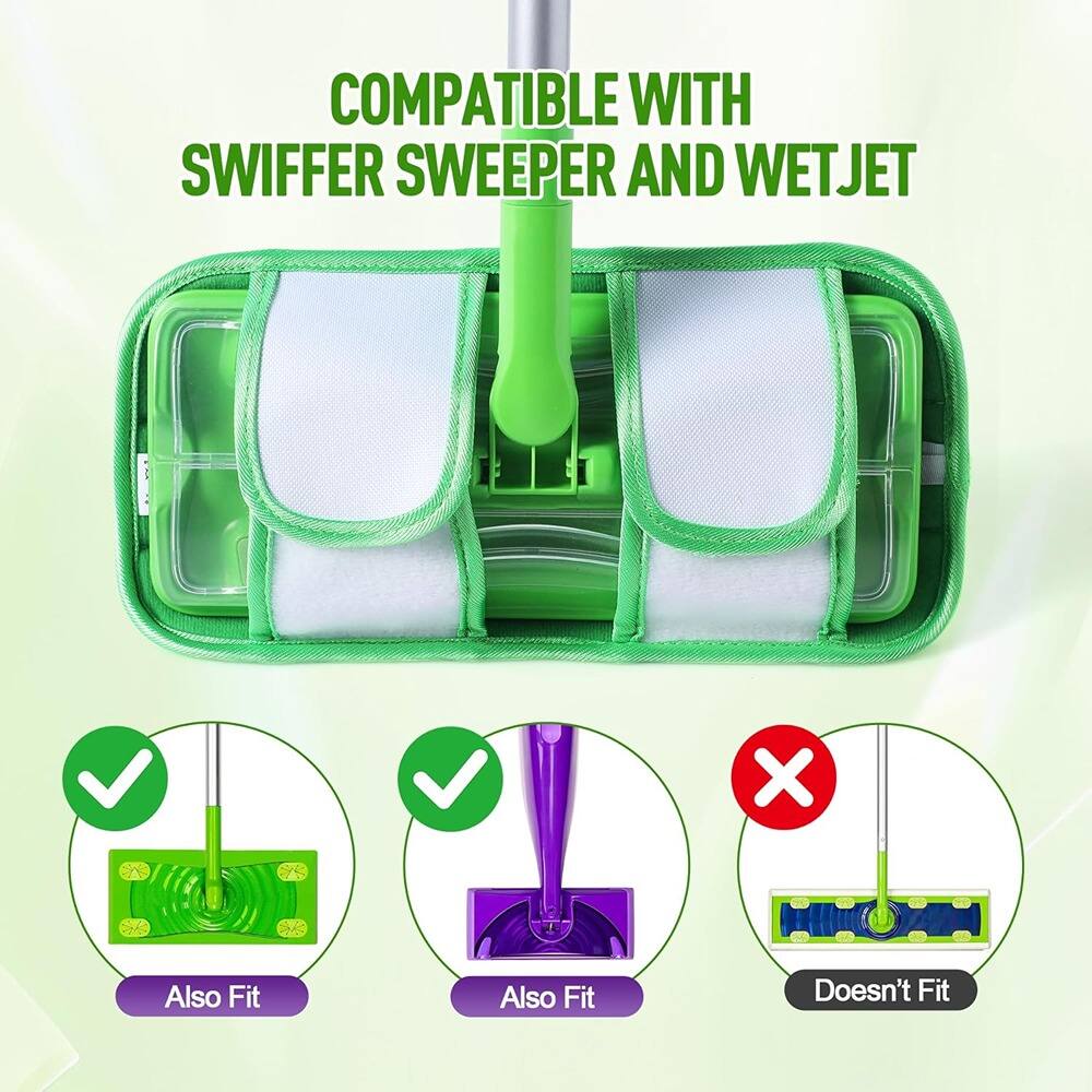 COMPATIBLE WITH SWIFFER SWEEPER AND WETJET

- Also Fit
- Also Fit
- Doesn't Fit