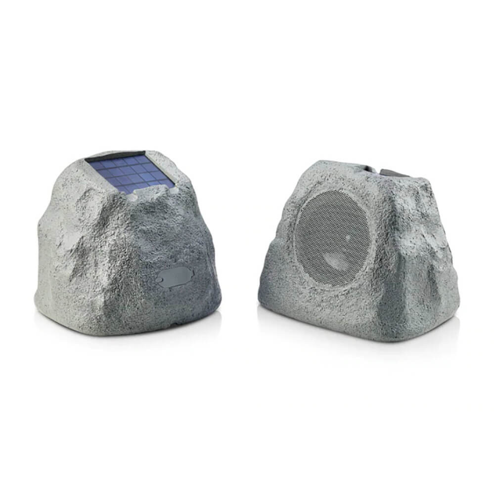 Alt View 2. iHome - iHome IHRK500LTMSP Rechargeable Bluetooth Outdoor Solar Rock LED Speakers Pair with Multilink - Black.
