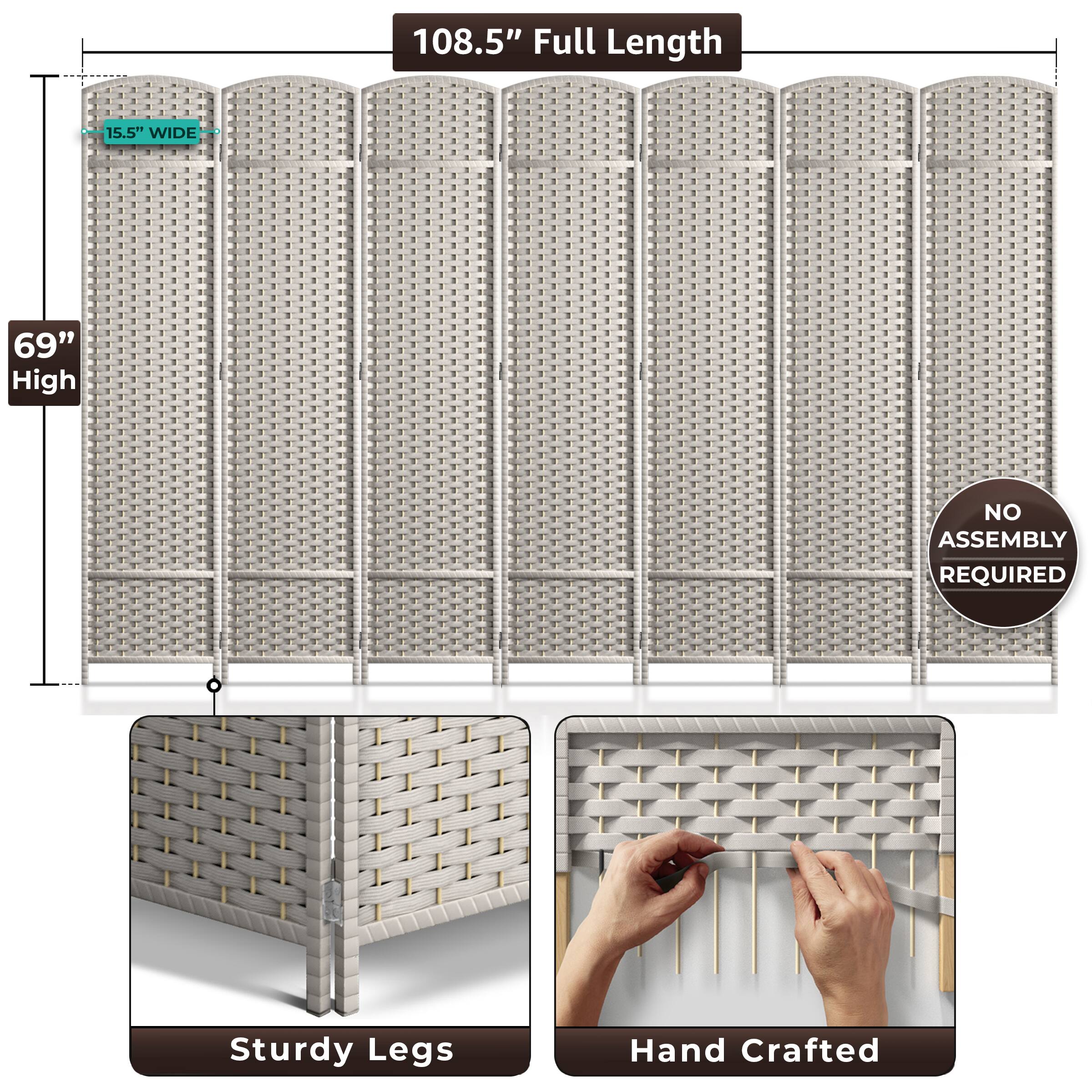 108.5" Full Length  
15.5" Wide  
69" High  
No Assembly Required  
Sturdy Legs  
Hand Crafted