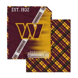 Pegasus - Washington Commanders 60" x 80" Digital Dash Two-Sided Checkered Ultra Cozy Sherpa Blanket - Multicolor