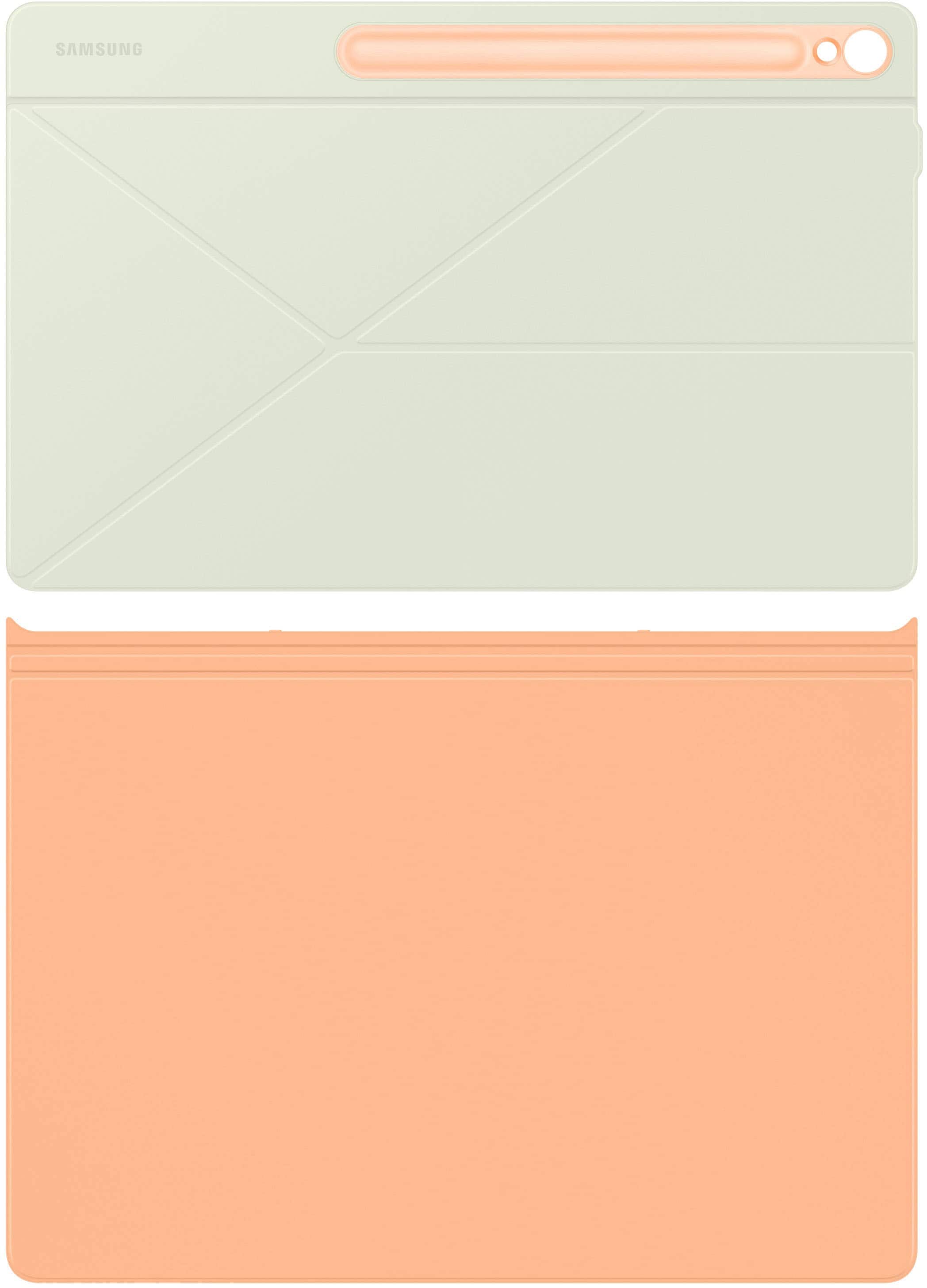 Front. Samsung - Galaxy Tab S10 FE+ Smart Book Cover - Orange.