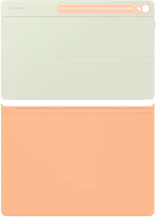 Front. Samsung - Galaxy Tab S10 FE+ Smart Book Cover - Orange.