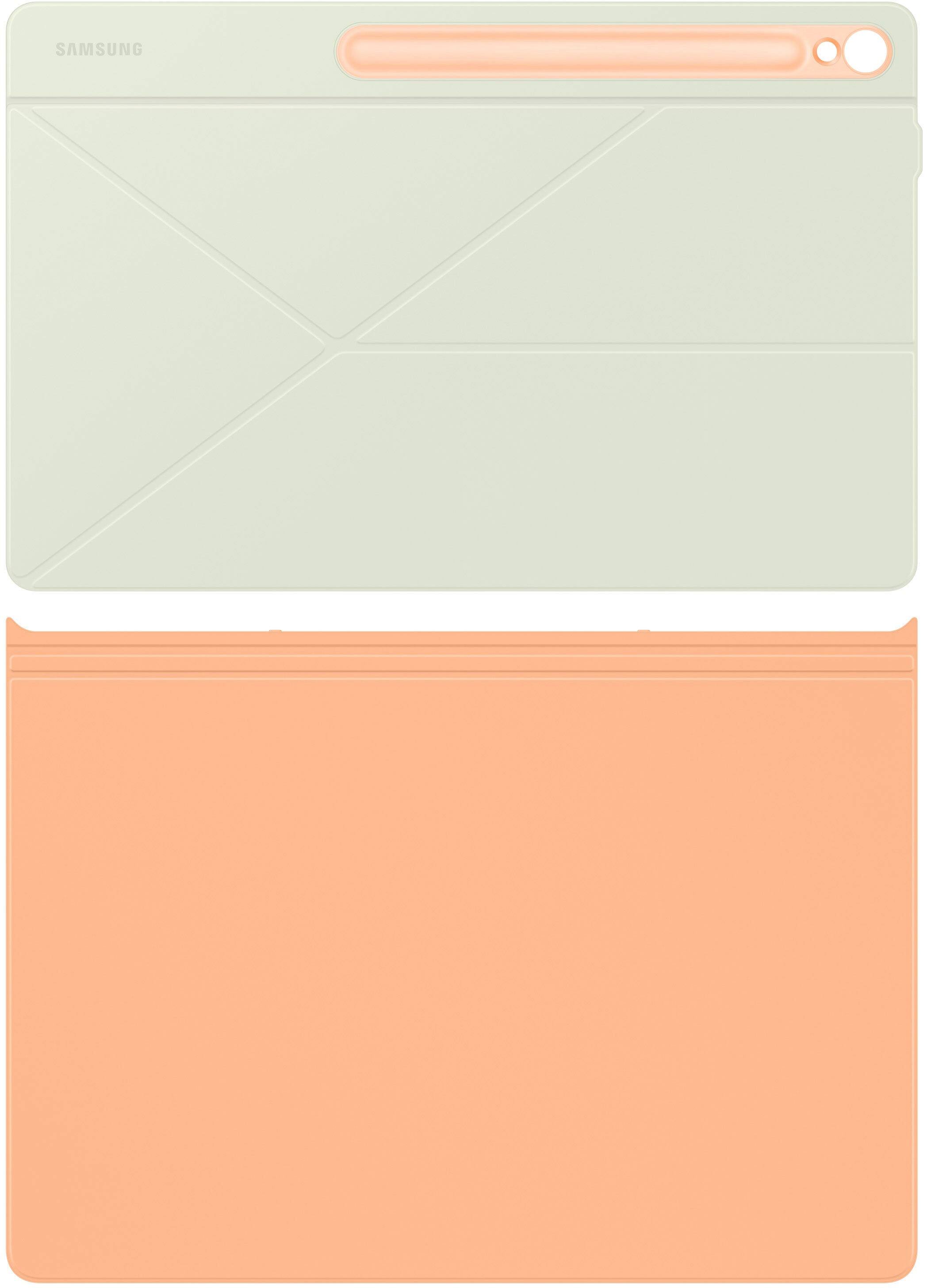 Front. Samsung - Galaxy Tab S10 FE+ Smart Book Cover - Orange.