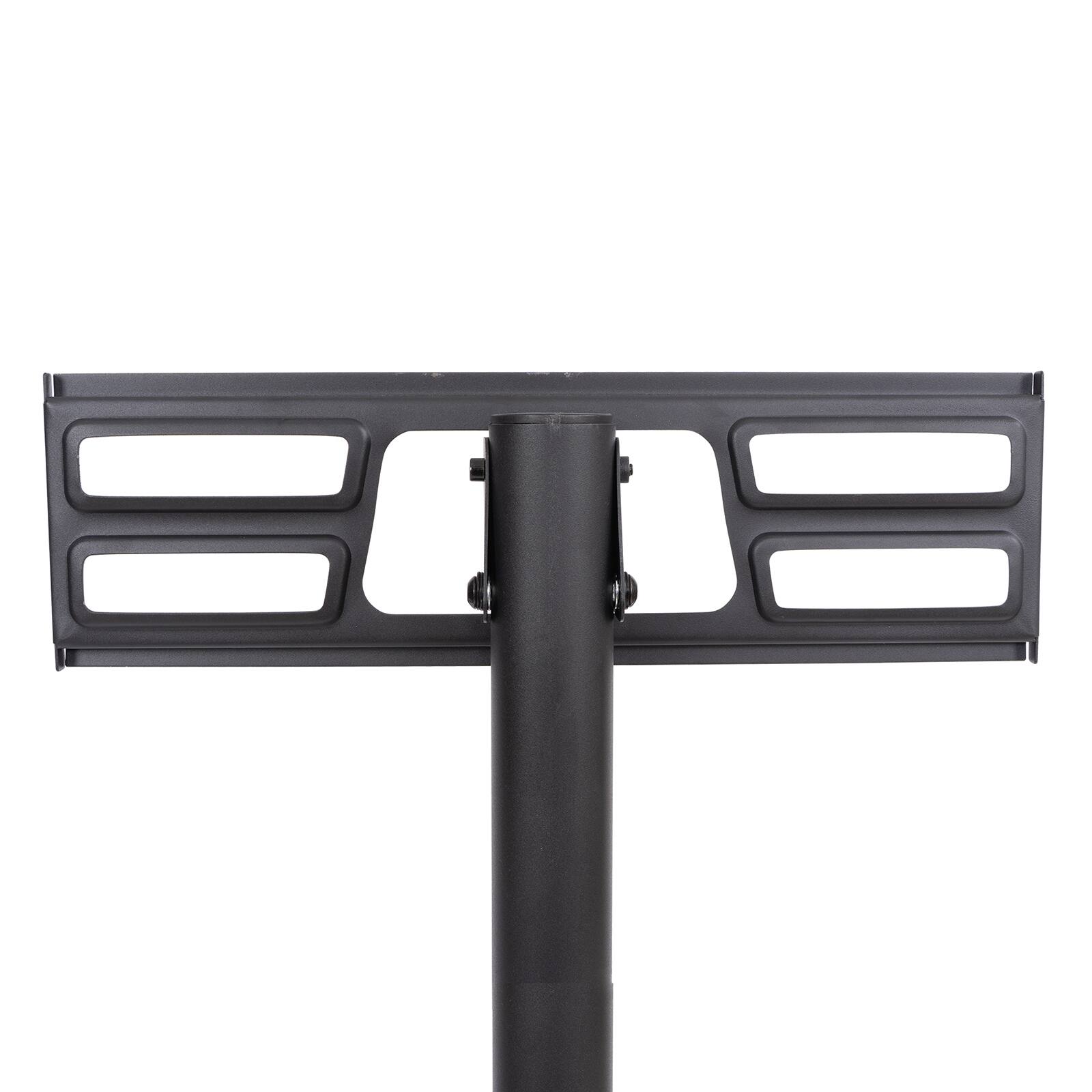 Alt View 1. Chateau Abodes - Mobile TV Stand with Wheels, Height Adjustable & Tilt Rolling Stand with Media Shelf for 23-60" TVs, Holds 55 lbs - Black.