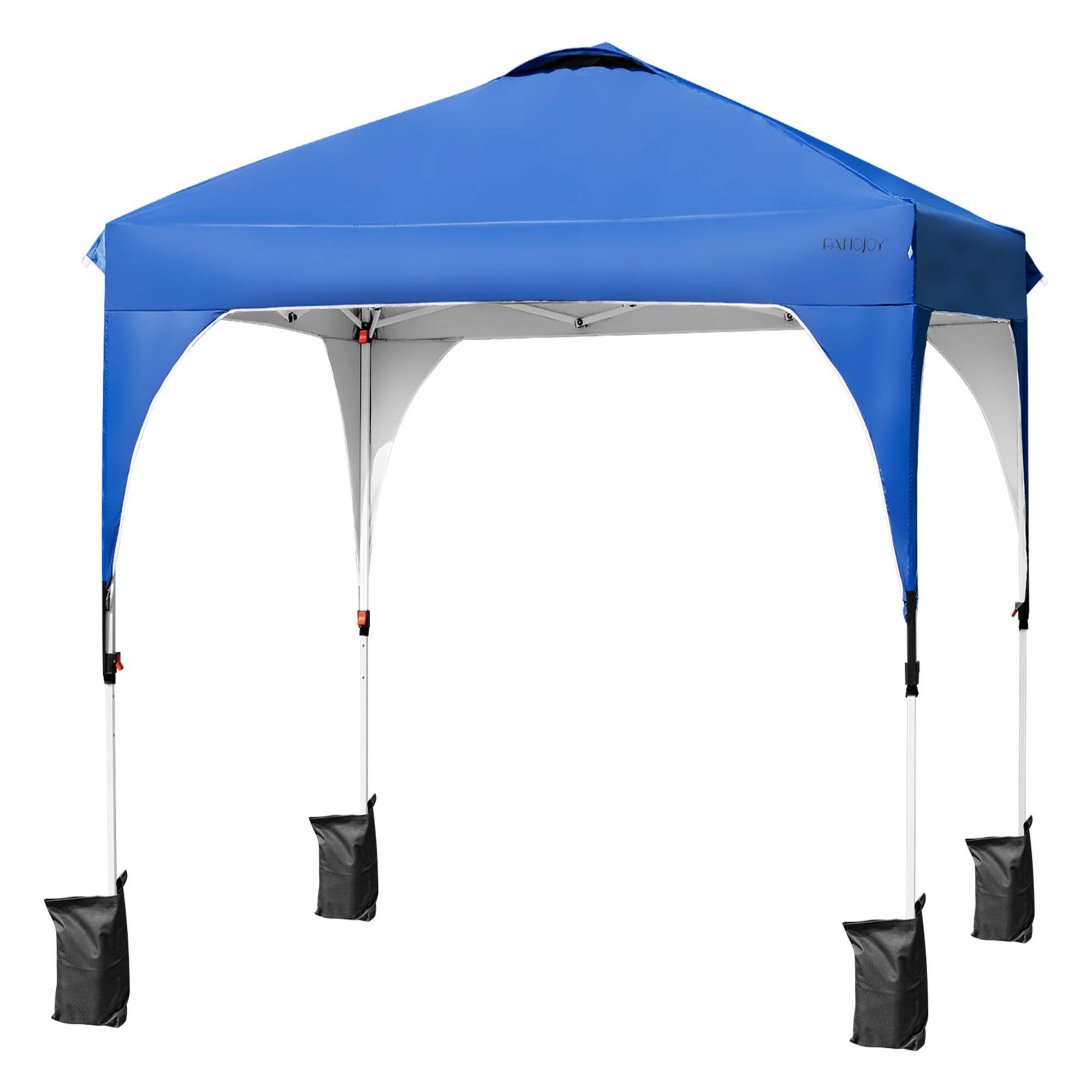Alt View 8. Costway - Costway 6.6x6.6 FT Pop up Canopy Tent Shelter Height Adjustable w/ Roller Bag - Blue.